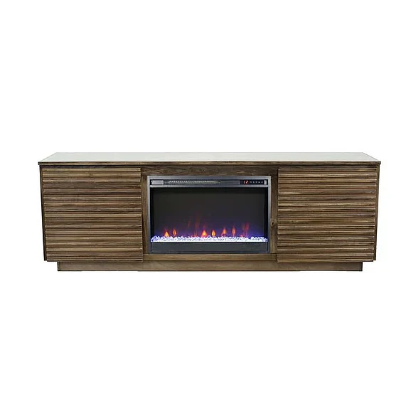 Legends Stardust 73" Fireplace TV Stand in Bourbon SR5210.BRB