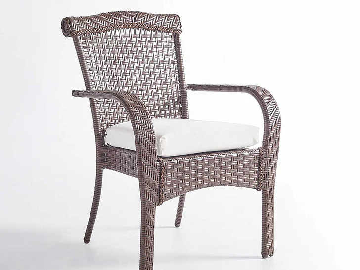 South Sea Outdoor Martinique Dining Arm Chair in Frame Spice Island Finish 75221-SPI