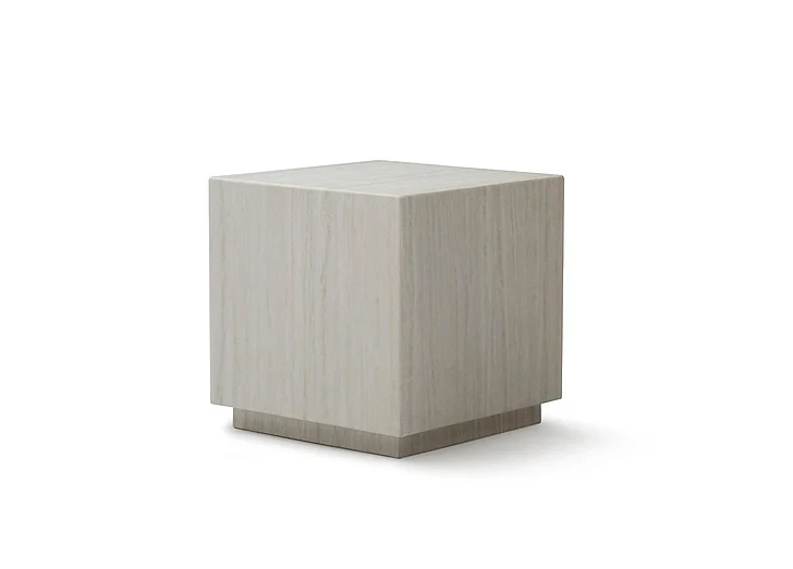 Whiteline Modern Iris Side Table in Beige ST1927-TRV