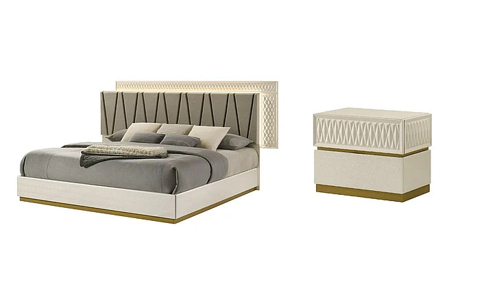 Galaxy Home Stanley 2pc Bedroom Set in Gray