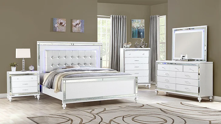 Galaxy Home Sterling 2pc Bedroom Set in White