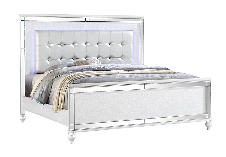 Galaxy Home Sterling Queen Bed in White 808857726636