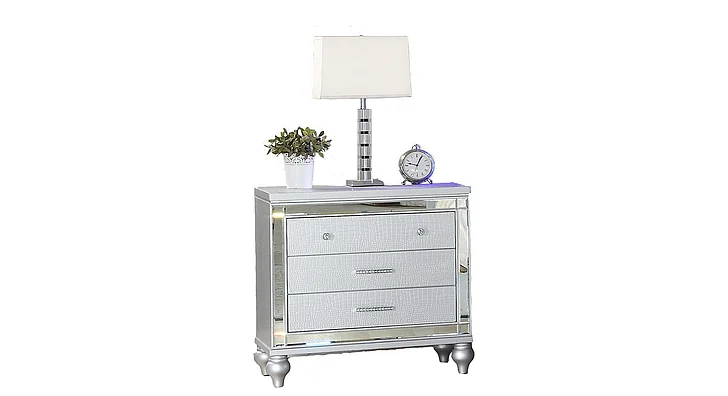 Galaxy Home Sterling Nightstand Silver 808857880529