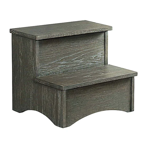 Intercon Furniture Oak Park Step Stool in Brushed Pewter OP-BR-STEP-PEW-C