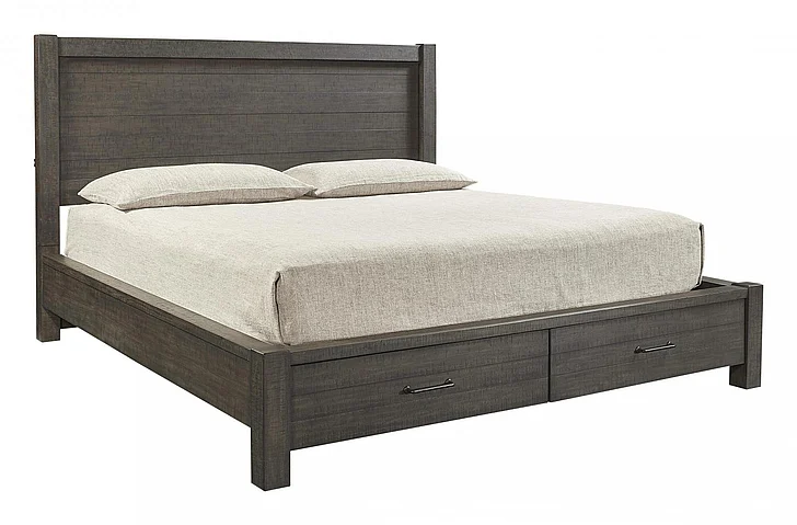 Aspenhome Mill Creek Cal King Storage Bed in Carob EST SHIP TIME IS 2 WEEKS