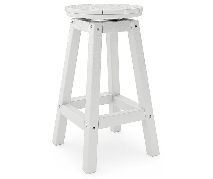 SoPoly 14" Round Counter Stool in Heron Gray STROC-HE-HE