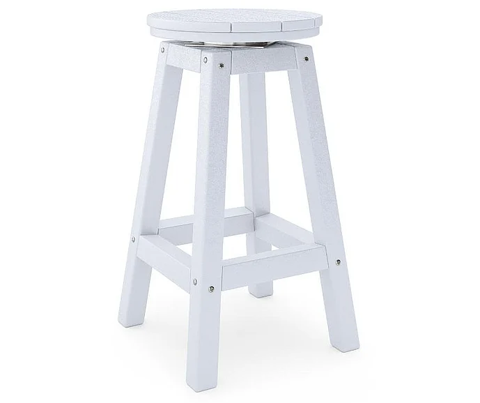 SoPoly 14" Round Counter Stool in Stone Mountain Gray STROC-ST-ST