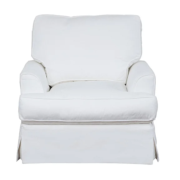Sunset Trading Ariana Slipcovered Chair in White SU-78320-81