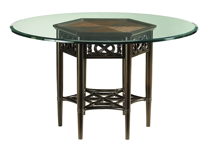 Tommy Bahama Royal Kahala Sugar & Lace Table w/54" Glass Top