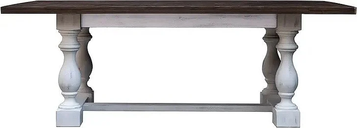 Cottage Creek Summer Lake Dining Table in Distressed White