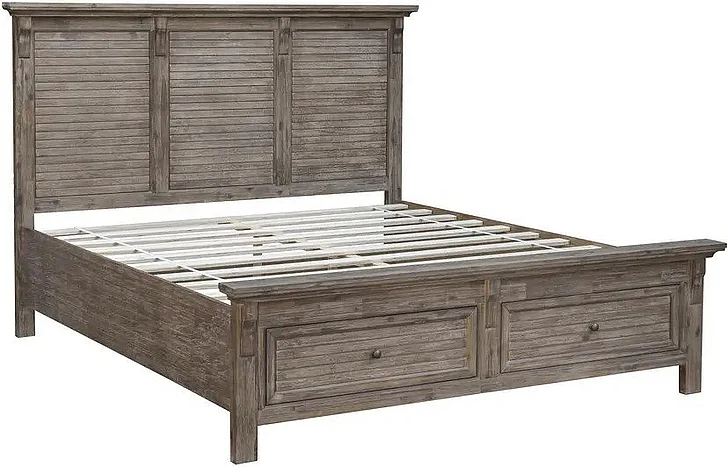 Cottage Creek Sumpter Queen Storage Bed in Acacia