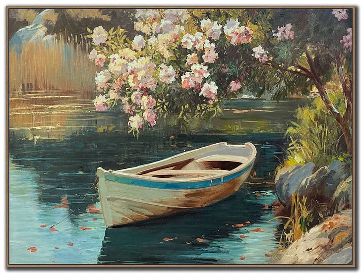 Streamline Art Boat in Bloom E891349