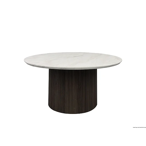 Elements International Sylvie Round Coffee Table in Dark Brown T-16000-5-RCT