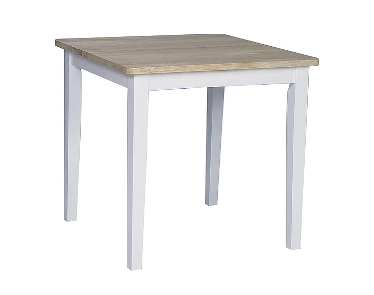 John Thomas Furniture Dining Essentials 30" Square Table in White/Natural T02-3030