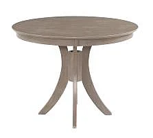 John Thomas Furniture Cosmopolitan Siena Pedestal Dining Table in Taupe Gray