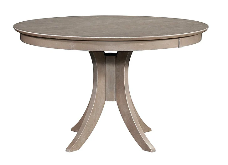 John Thomas Cosmopolitan 30'' H Siena Pedestal Table in Taupe Gray T09-148RT;T09-148B-30