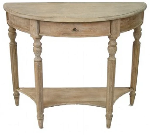 Zentique Demi Lune Wall Console Table in Beige T136 E272