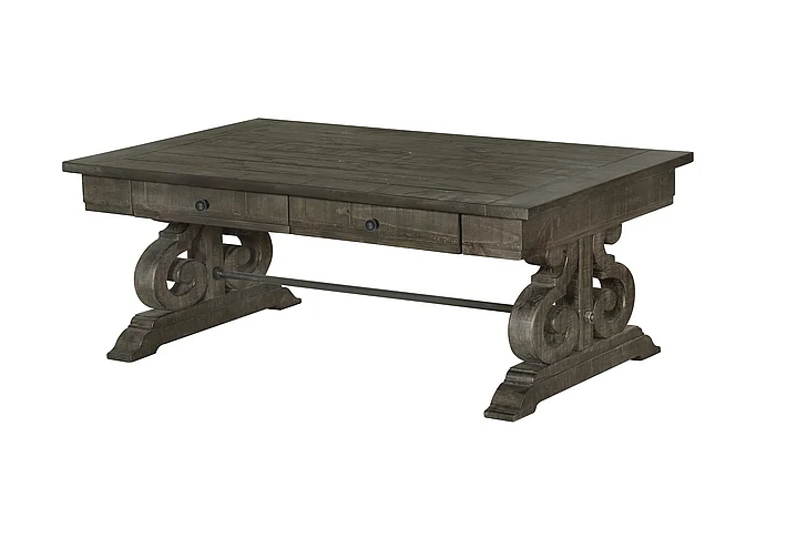 Magnussen Furniture Bellamy Rectangular Cocktail Table in Deep Weathered Pine T2491-43