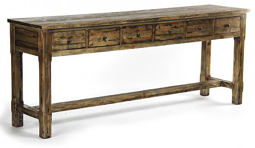 Zentique Recycled Pine Console Table in Brown CT287 501