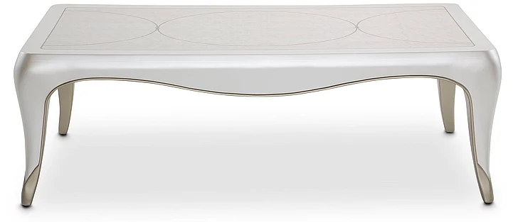 AICO Furniture London Place Cocktail Table in Creamy Pearl 9004201-112