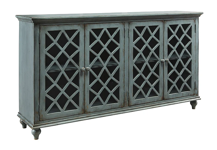 Mirimyn Door Accent Cabinet in Antique Teal T505-762