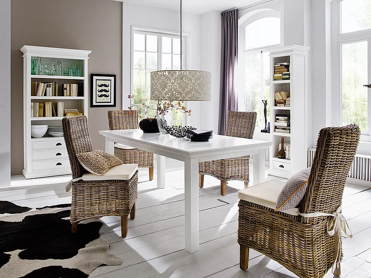 Nova Solo Halifax 5pc Dining Room Set in White