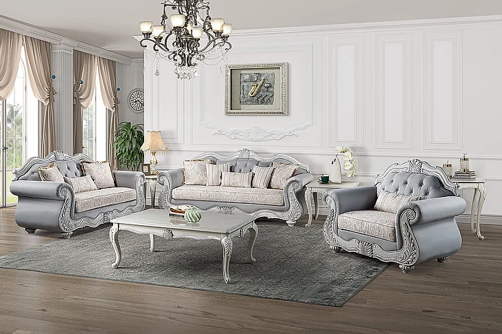 New Classic Furniture Cambria Hills 2pc Living Room Set in White