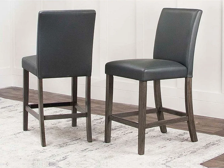 Sunset Trading Cougar Counter Height Parsons Stool (Set of 2) in Smoke TA078-24