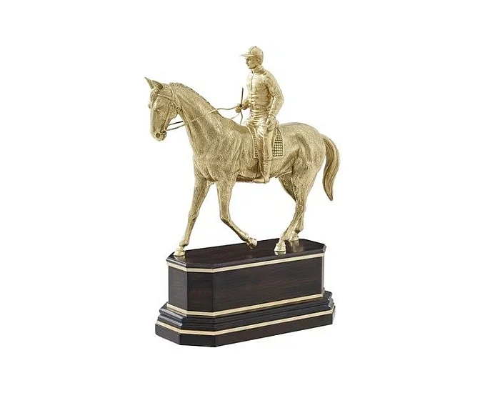 Theodore Alexander Spencer London Thoroughbred Horse Sculpture in Polished Brass TA10023.C296