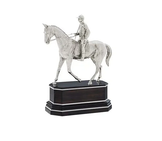 Theodore Alexander Spencer London Thoroughbred Horse Sculpture in Nickel TA10023.C383