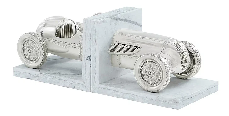 Theodore Alexander Spencer London Bookshelf Racer in Nickel Plated Brass & Quartz TA11023.C383