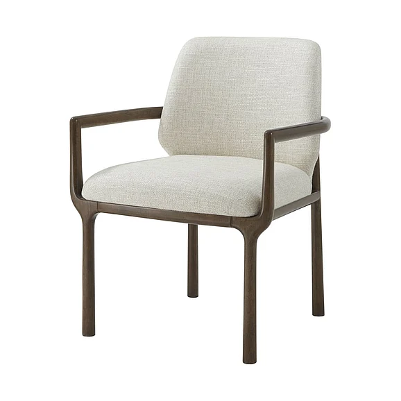 Theodore Alexander Kesden Dining Arm Chair in Pyramid Brown TA41038.1CPB