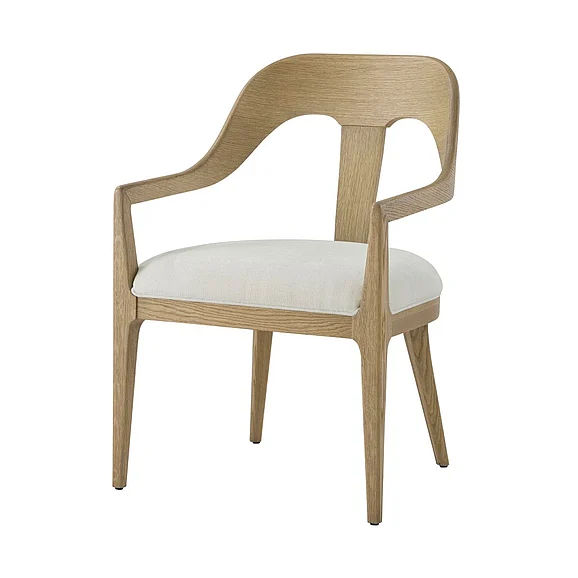 Theodore Alexander Essence Dining Arm Chair in Blonde TA41041.1CNB CLOSEOUT
