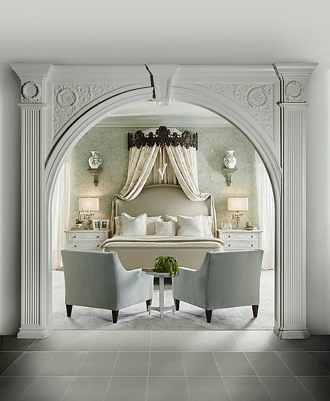 Theodore Alexander Tavel The Madeleine 2pc US Queen Bedroom Set in Elsa