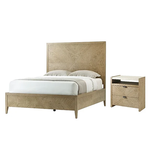 Theodore Alexander Catalina 2pc US Bedroom Set in Dune