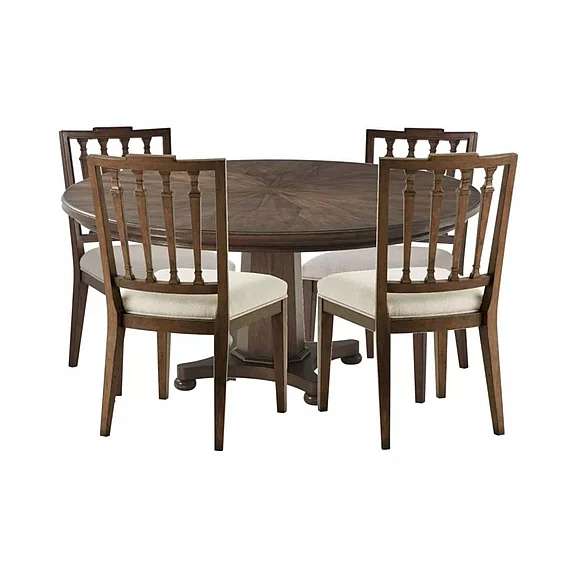 Theodore Alexander TA Studio 5pc Soleil Dining Table Set in Avesta