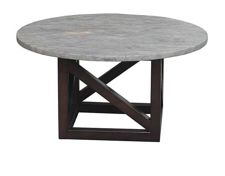 Indo Puri Lani Round Coffee Table in Lava