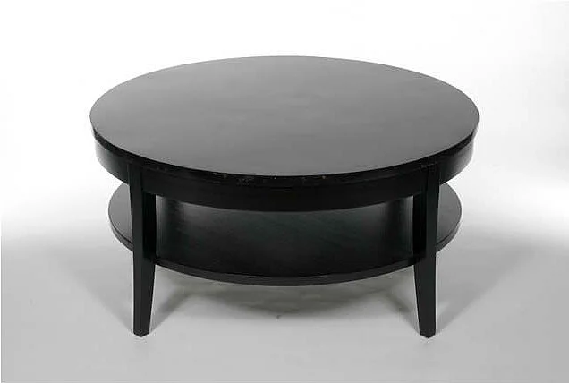 Indo Puri Rima Penshell 48" Round Coffee Table in Espresso