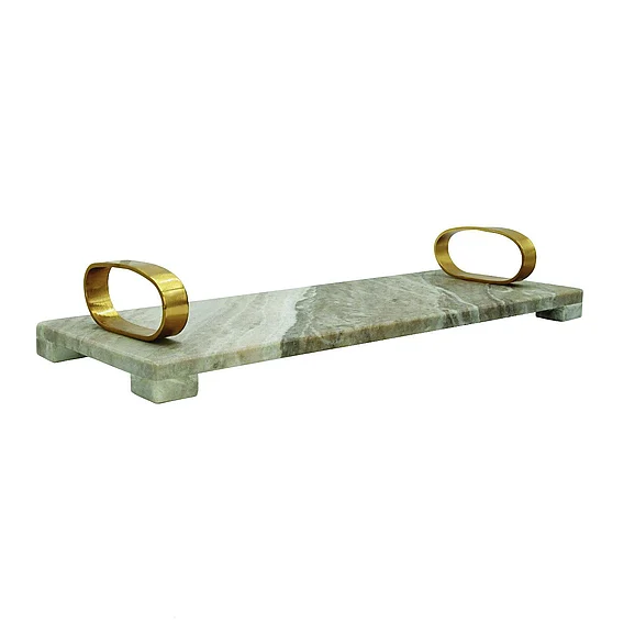 Worlds Away Tadeo Beige Marble Tray TADEO BG