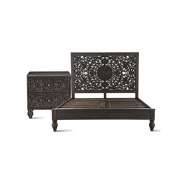 HTD Taj 2pcs Bedroom Set in Vintage Brown