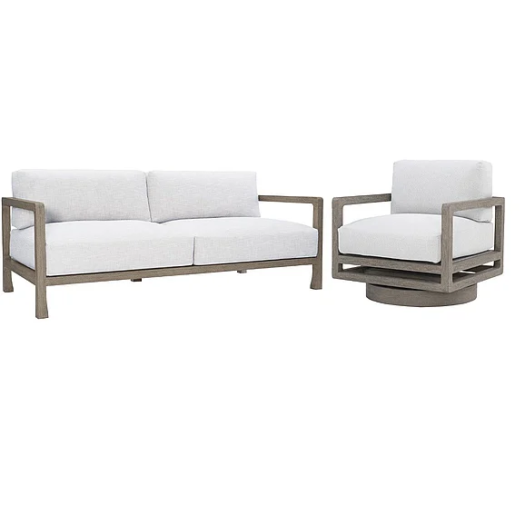 Bernhardt Exteriors Tanah Outdoor 2pc Living Room Set Weathered Teak