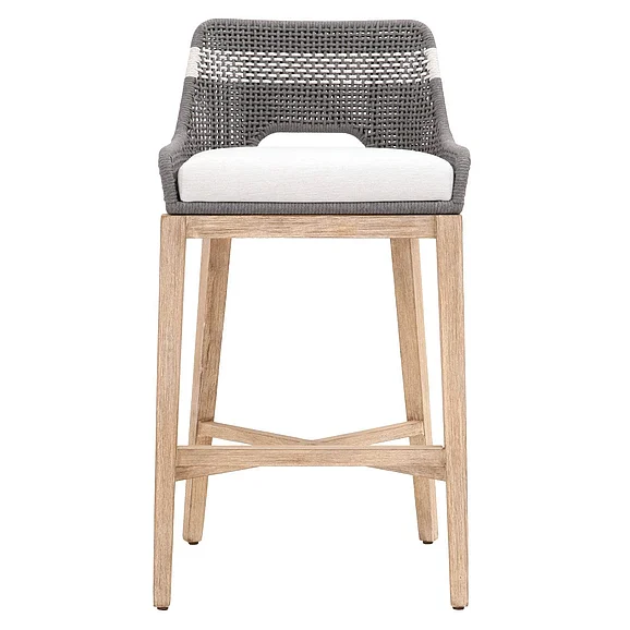 Essentials For Living Tapestry Barstool in Dove Flat Rope 6850BS.DOV/WHT/NG CLOSEOUT