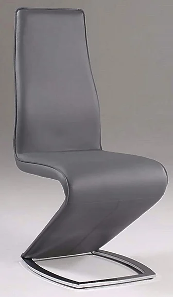 Chintaly Jessy Tara "Z" Style Side Chair in Grey TARA-SC-GRY (Set of 2)