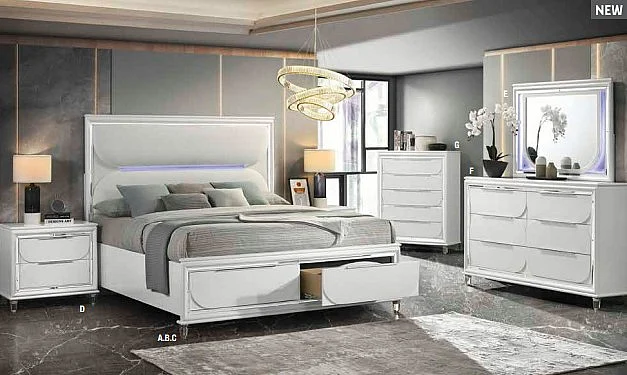 ACME Tarian 2pc Storage Bedroom Set in White