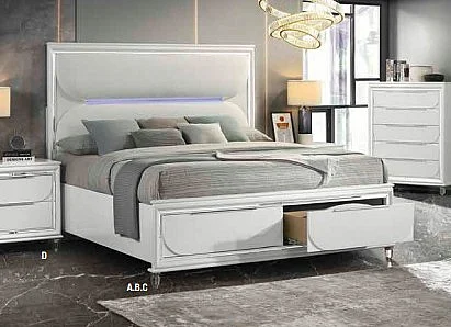 ACME Tarian Queen Storage Bed in White BD02317Q