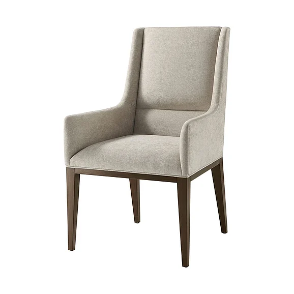 Theodore Alexander Lido Upholstered Dining Arm Chair in Bistre TAS41006.1CIF
