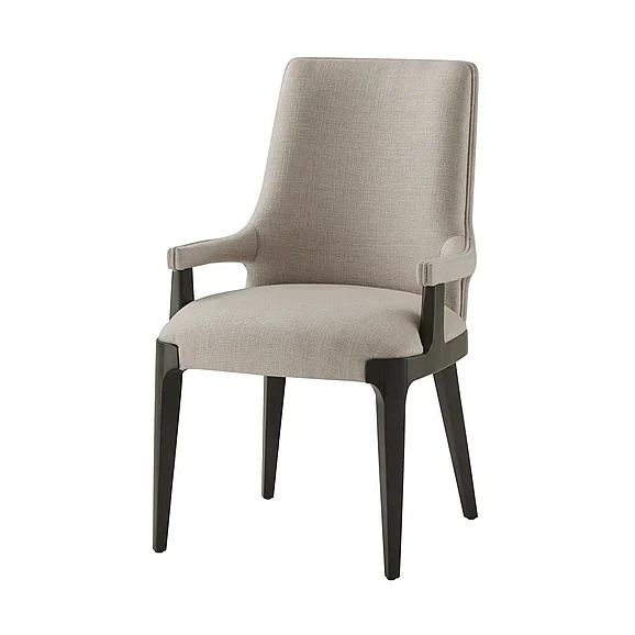 Theodore Alexander TA Studio Dayton Dining Arm Chair in Dark Macadamia TAS41008.1BFD