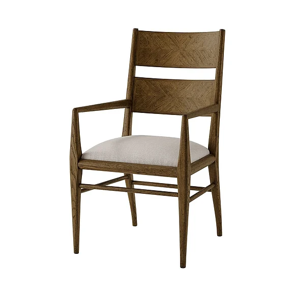 Theodore Alexander Nova Dining Arm Chair in Dusk TAS41023.1BUT (Set of 2)