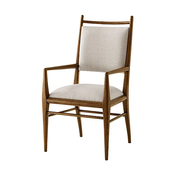 Theodore Alexander Nova Dining Arm Chair II in Dusk TAS41024.1BUU (Set of 2)