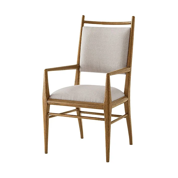 Theodore Alexander Nova Dining Arm Chair II in Dawn TAS41024.1BYB (Set of 2)